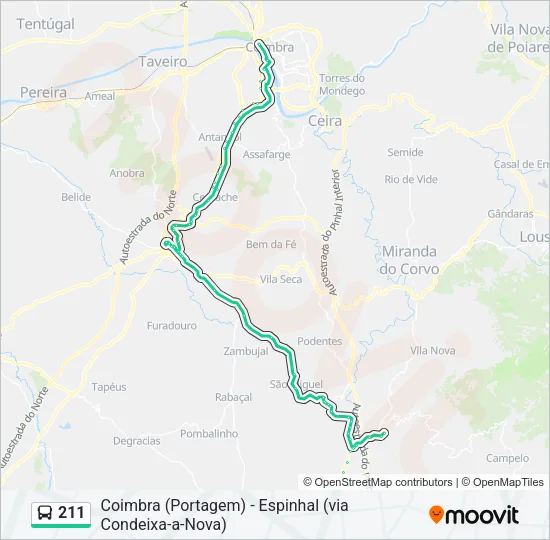 211 Bus Line Map