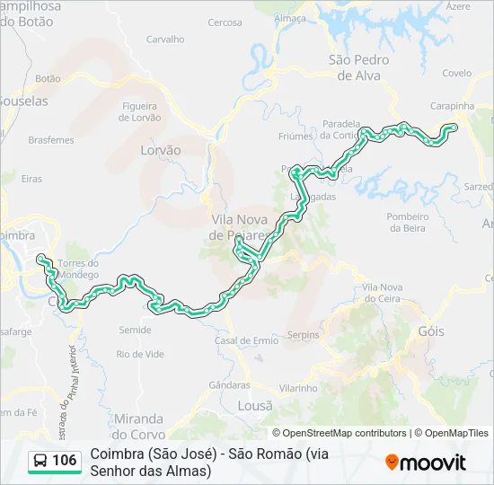 106 Bus Line Map