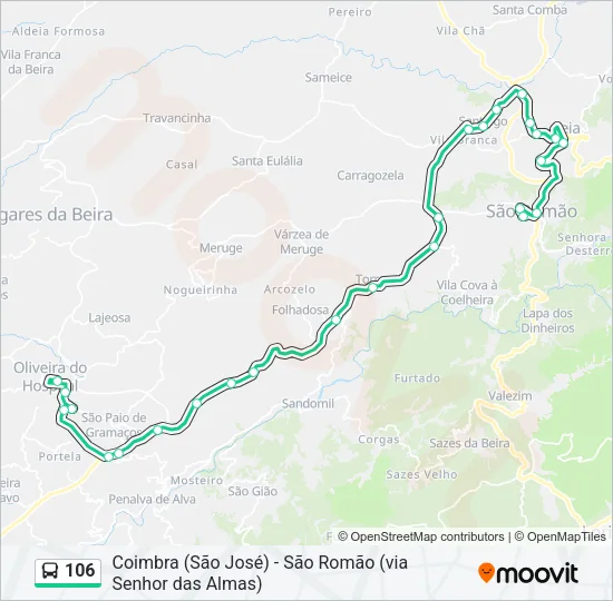 106 Bus Line Map