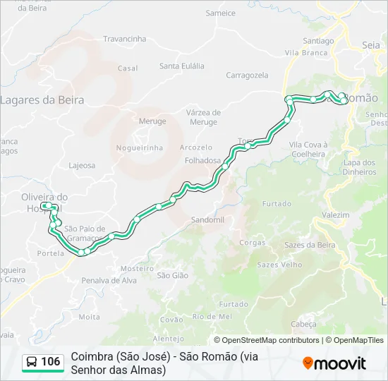 106 Bus Line Map