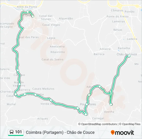 101 Bus Line Map