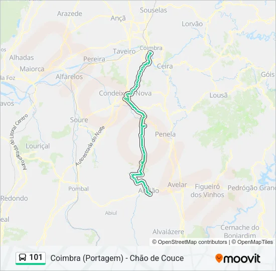 101 Bus Line Map