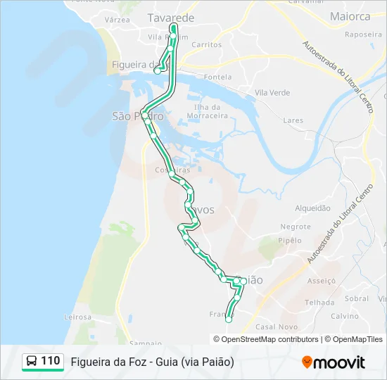 110 Bus Line Map
