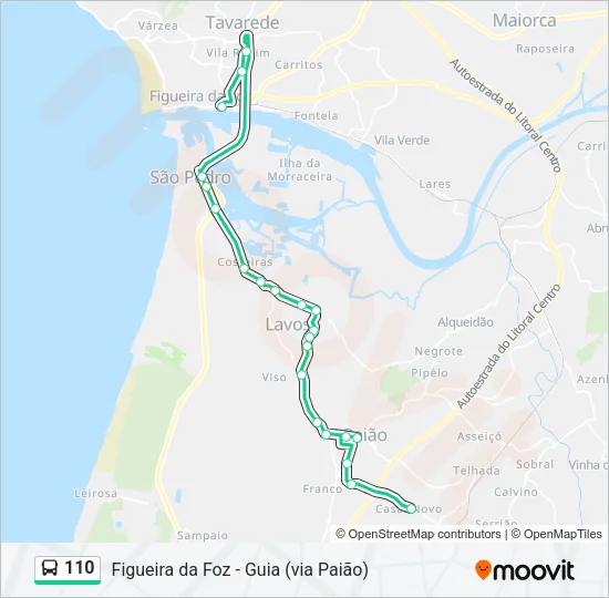 110 Bus Line Map