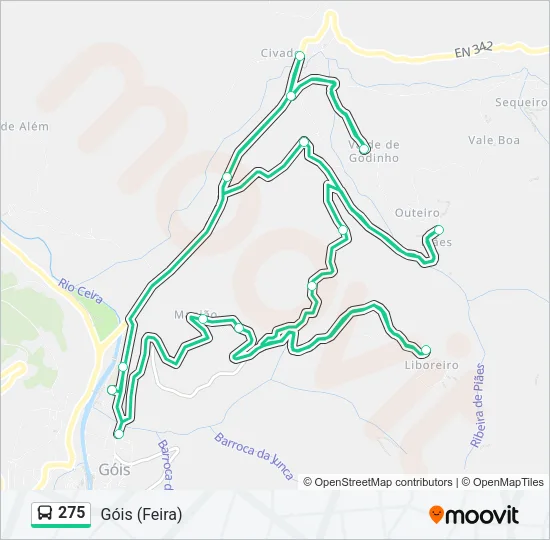 275 Bus Line Map