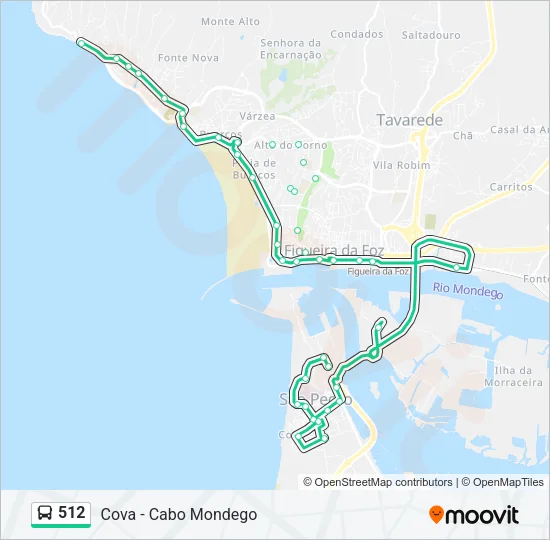 512 Bus Line Map
