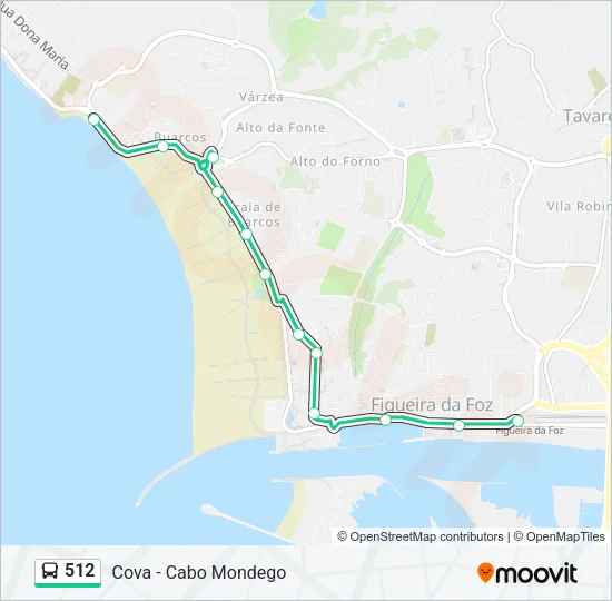 512 Bus Line Map