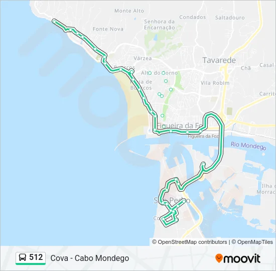 512 Bus Line Map