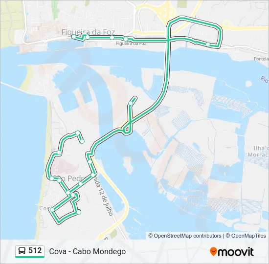 512 Bus Line Map