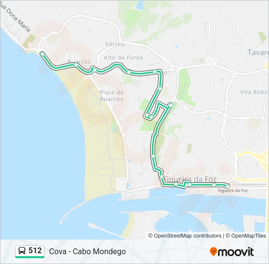 512 Bus Line Map