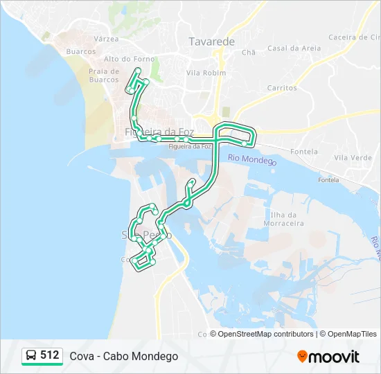 512 Bus Line Map