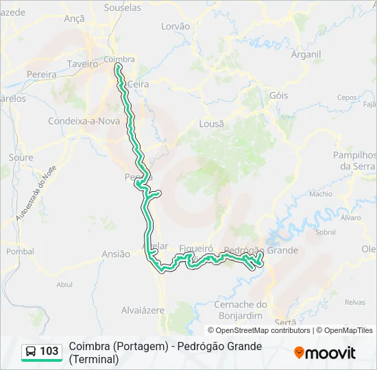 103 Bus Line Map