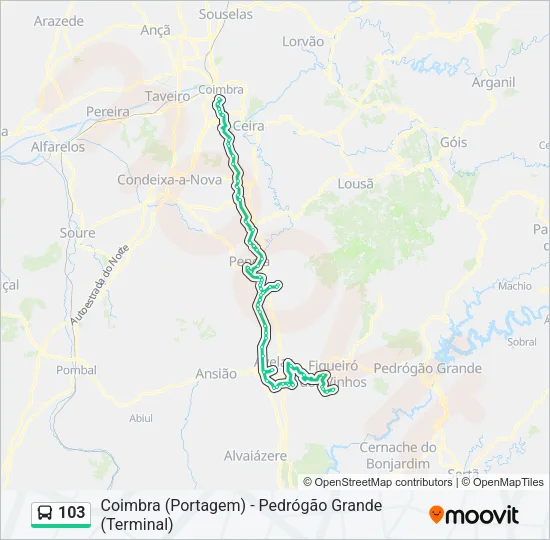103 Bus Line Map