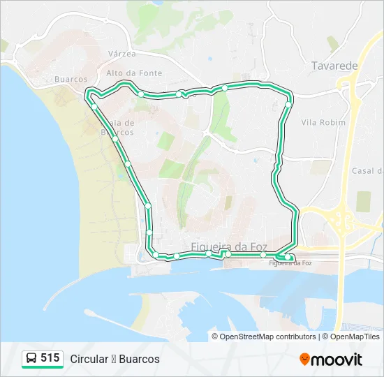 515 Bus Line Map