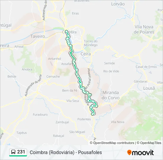 231 Bus Line Map