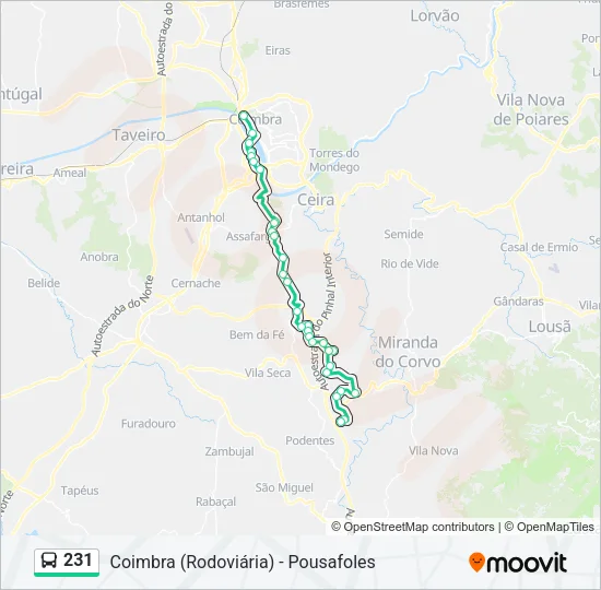 231 Bus Line Map