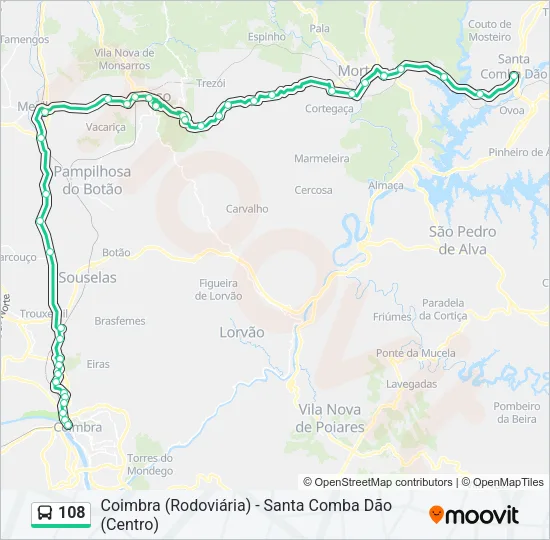 108 Bus Line Map