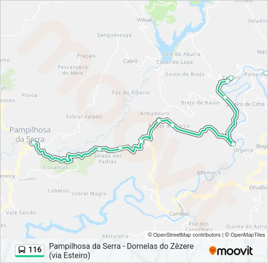 116 Bus Line Map