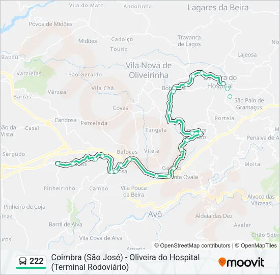 222 Bus Line Map