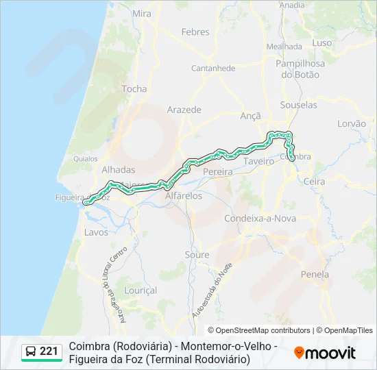 221 Bus Line Map