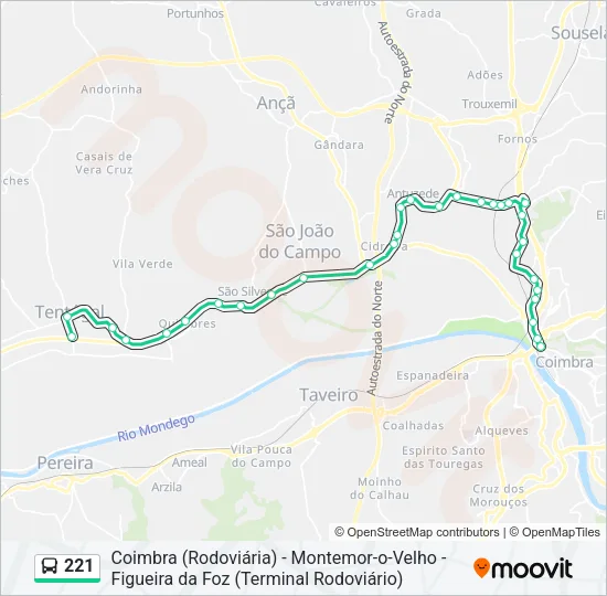 221 Bus Line Map