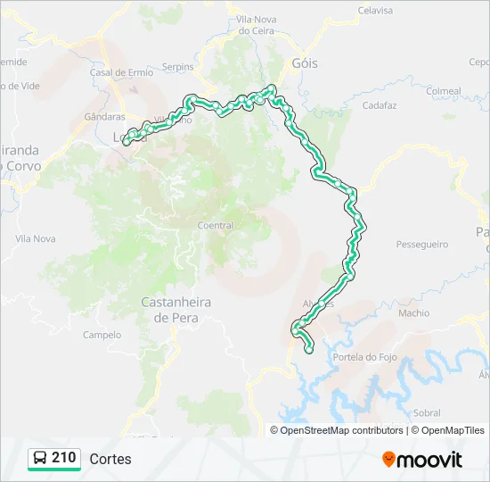 210 Bus Line Map