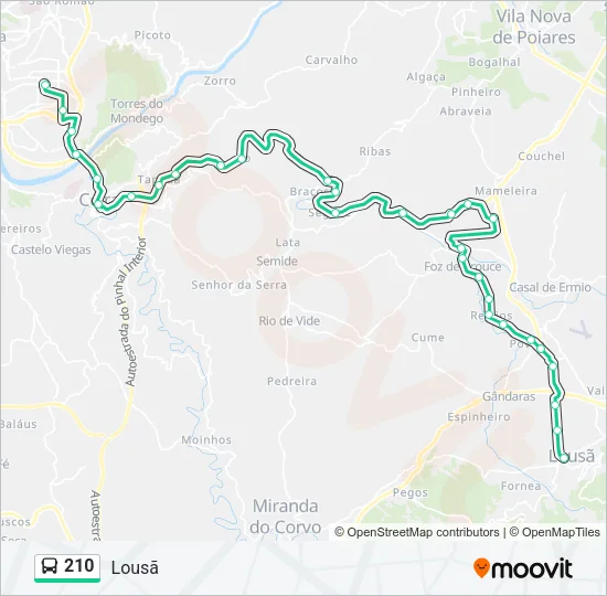 210 Bus Line Map