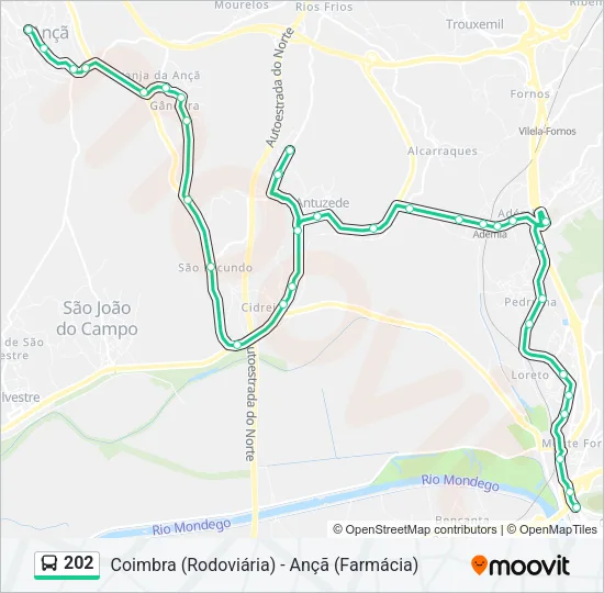 202 Bus Line Map
