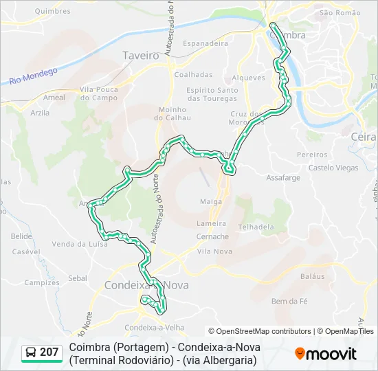 207 Bus Line Map