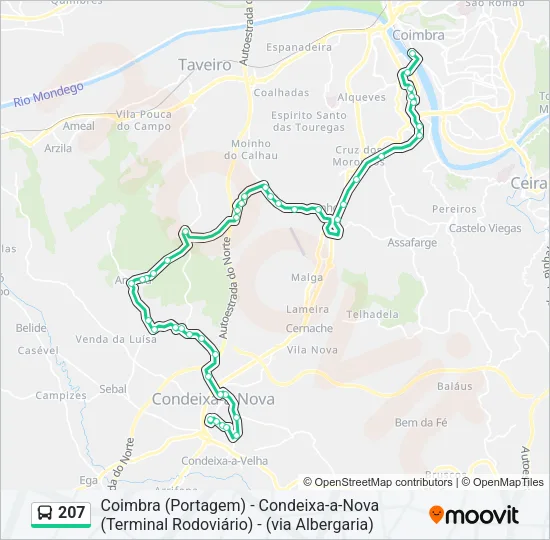 207 Bus Line Map