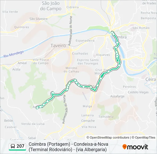 207 Bus Line Map