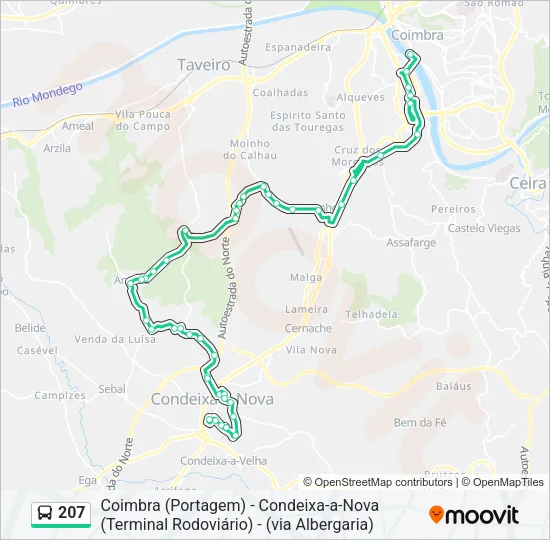 207 Bus Line Map