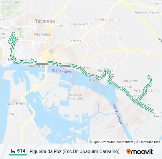 514 Bus Line Map