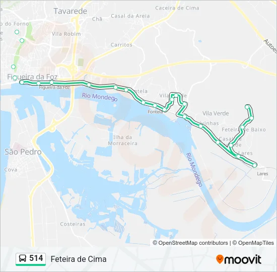 514 Bus Line Map