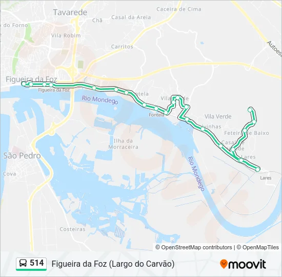 514 Bus Line Map