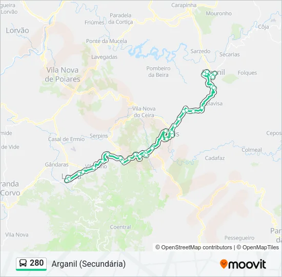280 Bus Line Map