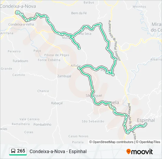 265 Bus Line Map