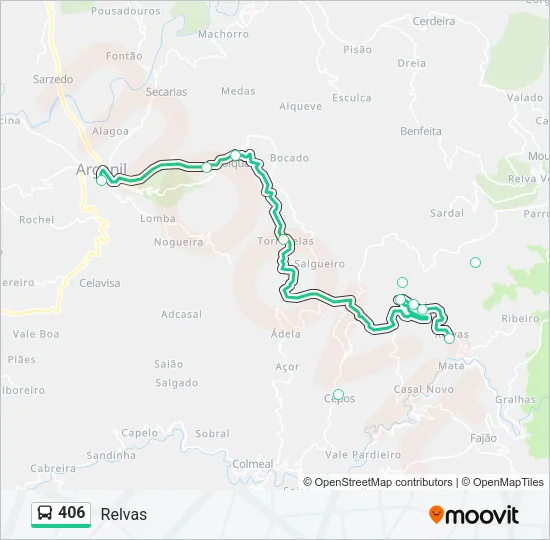 406 Bus Line Map