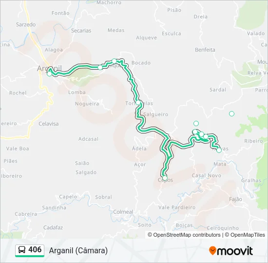406 Bus Line Map
