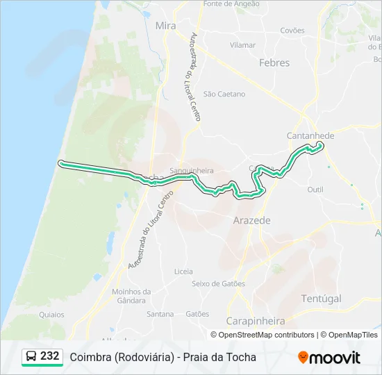 232 Bus Line Map