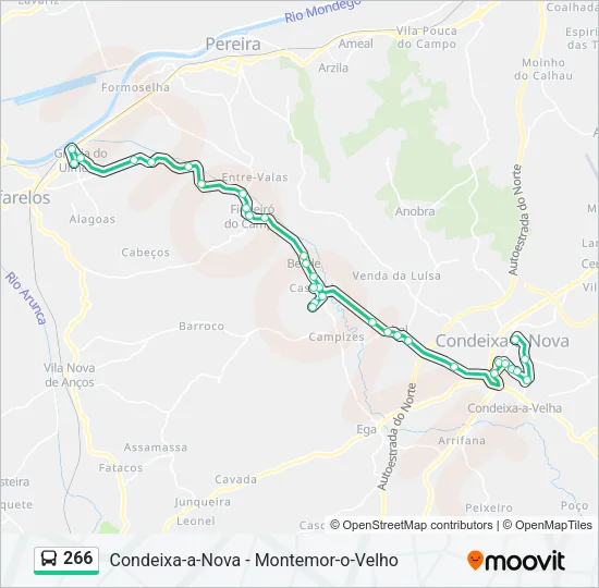 266 Bus Line Map