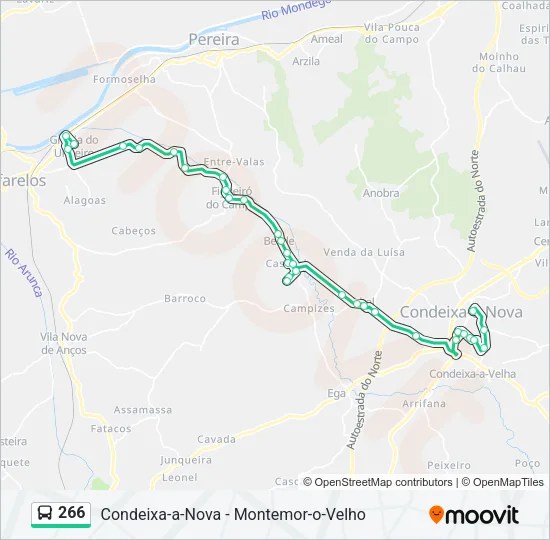 266 Bus Line Map