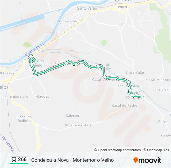 266 Bus Line Map