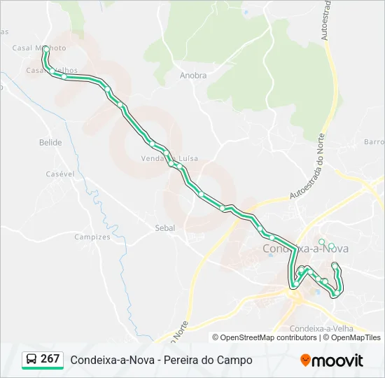 267 Bus Line Map
