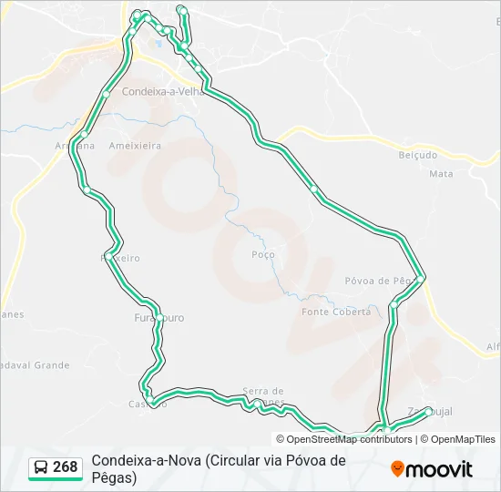 268 Bus Line Map