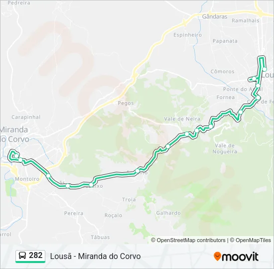 282 Bus Line Map