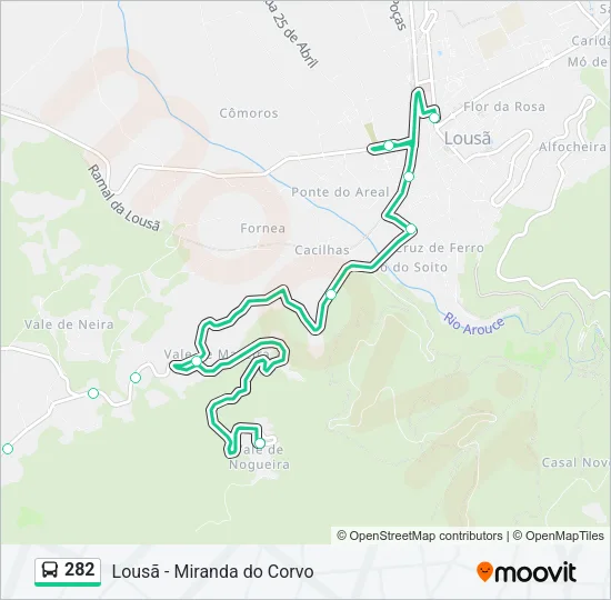 282 Bus Line Map