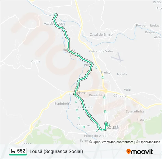 552 Bus Line Map