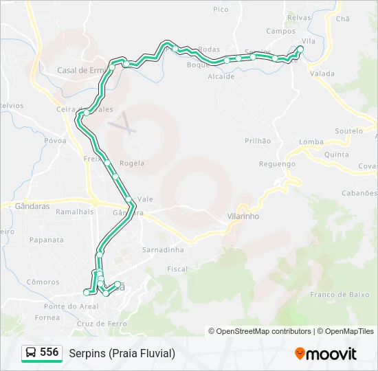 556 Bus Line Map