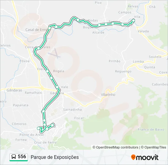 556 Bus Line Map